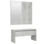 Flurmöbel-Set aus grauem Betonsperrholz von vidaXL, Kleiderschränke - Ref: Foro24-3082057, Preis: 93,62 €, Rabatt: %