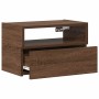 Mesitas de noche de pared 2 uds color marrón roble 45x26x28,5cm by , Nightstands - Ref: Foro24-858609, Price: 75,29 €, Discou...