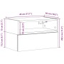 Mesitas de noche de pared 2 uds color marrón roble 45x26x28,5cm by , Nightstands - Ref: Foro24-858609, Price: 75,29 €, Discou...
