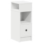 Mesilla de noche con cajón blanca 25x31x66 cm von , Nachttische - Ref: Foro24-858614, Preis: 54,38 €, Rabatt: %