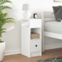 Mesilla de noche con cajón blanca 25x31x66 cm von , Nachttische - Ref: Foro24-858614, Preis: 54,38 €, Rabatt: %
