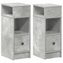Mesillas de noche 2 uds con cajón gris hormigón 25x31x66 cm von , Nachttische - Ref: Foro24-858621, Preis: 80,96 €, Rabatt: %