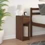 Mesilla de noche con cajón roble marrón 20x36x60 cm by , Nightstands - Ref: Foro24-858707, Price: 46,36 €, Discount: %