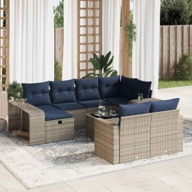 Set de sofás de jardín 11 pzas y cojines ratán sintético gris de , Conjuntos de jardín - Ref: Foro24-3326075, Precio: 691,73 ...