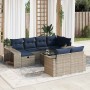 Set de sofás de jardín 11 pzas y cojines ratán sintético gris by , Garden sets - Ref: Foro24-3326075, Price: 691,73 €, Discou...