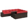 Set de sofás de jardín 11 pzas cojines ratán sintético marrón by , Garden sets - Ref: Foro24-3326875, Price: 910,21 €, Discou...
