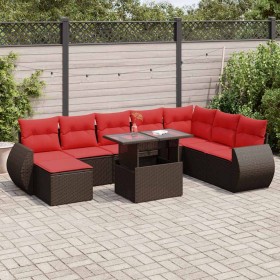 Set de sofás de jardín 11 pzas cojines ratán sintético marrón by , Garden sets - Ref: Foro24-3326695, Price: 699,85 €, Discou...