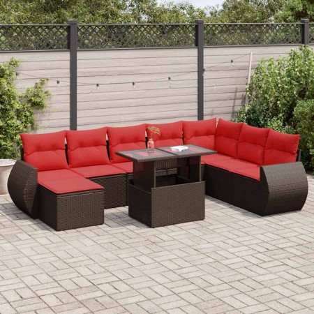 Set de sofás de jardín 11 pzas cojines ratán sintético marrón by , Garden sets - Ref: Foro24-3326695, Price: 699,85 €, Discou...