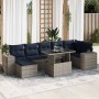 Set sofás jardín y cojines 8 pzas ratán sintético acacia gris by , Garden sets - Ref: Foro24-3326842, Price: 641,83 €, Discou...