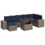 Set sofás jardín y cojines 8 pzas ratán sintético acacia gris by , Garden sets - Ref: Foro24-3326842, Price: 641,83 €, Discou...