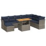Set de muebles de jardín 6 pzas y cojines ratán sintético gris by , Garden sets - Ref: Foro24-3326966, Price: 693,11 €, Disco...