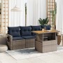 Juego de sofás jardín con cojines 5 pzas ratán sintético gris von , Gartensets - Ref: Foro24-3327099, Preis: 399,97 €, Rabatt...