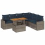 Set de sofás de jardín 7 pzas con cojines ratán sintético gris by , Garden sets - Ref: Foro24-3327050, Price: 552,53 €, Disco...