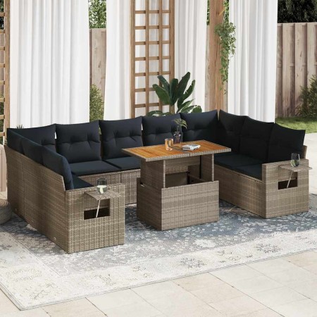Set de sofás de jardín y cojines 10 pzas ratán sintético gris von , Gartensets - Ref: Foro24-3327197, Preis: 791,17 €, Rabatt...