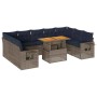 Set de sofás de jardín y cojines 10 pzas ratán sintético gris von , Gartensets - Ref: Foro24-3327197, Preis: 791,17 €, Rabatt...