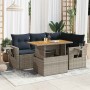 Juego de sofás jardín con cojines 5 pzas ratán sintético gris von , Gartensets - Ref: Foro24-3327148, Preis: 425,76 €, Rabatt: %