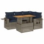 Juego de sofás jardín con cojines 5 pzas ratán sintético gris von , Gartensets - Ref: Foro24-3327148, Preis: 425,76 €, Rabatt: %
