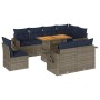 Set de sofás de jardín con cojines 9 pzas ratán sintético gris von , Gartensets - Ref: Foro24-3327169, Preis: 728,73 €, Rabat...
