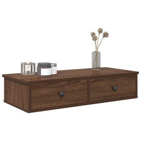 Estante de pared con cajones madera contrachapada roble marrón von , Regale und Regale - Ref: Foro24-859956, Preis: 53,52 €, ...