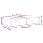 Estante de pared con cajones madera contrachapada roble marrón von , Regale und Regale - Ref: Foro24-859956, Preis: 53,52 €, ...