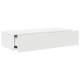Estante de pared con cajones de madera contrachapada blanco by , Shelves and shelves - Ref: Foro24-859977, Price: 69,42 €, Di...
