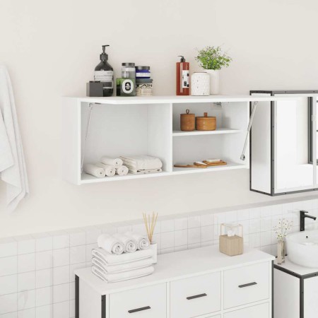 Mueble de pared de baño madera ingeniería blanco 100x25x40 cm by , bathroom vanities - Ref: Foro24-860103, Price: 75,32 €, Di...