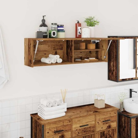 Mueble de pared baño madera ingeniería envejecida 100x25x30 cm by , bathroom vanities - Ref: Foro24-860101, Price: 55,53 €, D...