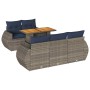 Set de muebles de jardín 6 pzas y cojines ratán sintético gris by , Garden sets - Ref: Foro24-3327218, Price: 537,13 €, Disco...