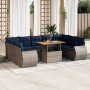 Set de sofás de jardín y cojines 10 pzas ratán sintético gris by , Garden sets - Ref: Foro24-3327309, Price: 807,35 €, Discou...