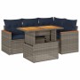 Juego de sofás jardín con cojines 5 pzas ratán sintético gris by , Garden sets - Ref: Foro24-3327484, Price: 411,28 €, Discou...
