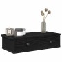 Estante de pared con cajones de madera contrachapada negro by , Shelves and shelves - Ref: Foro24-859942, Price: 41,35 €, Dis...