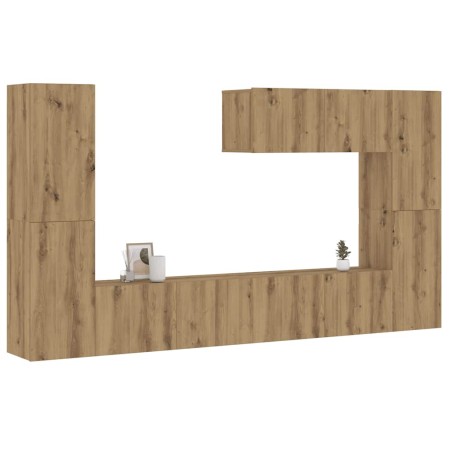 Muebles de TV de pared 7 uds madera ingeniería roble artesanal von , TV-Möbel - Ref: Foro24-3328980, Preis: 269,19 €, Rabatt: %
