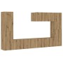 Muebles de TV de pared 7 uds madera ingeniería roble artesanal von , TV-Möbel - Ref: Foro24-3328980, Preis: 269,19 €, Rabatt: %