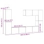 Muebles de TV de pared 7 uds madera ingeniería roble artesanal von , TV-Möbel - Ref: Foro24-3328980, Preis: 269,19 €, Rabatt: %