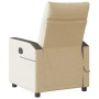 Sillón de masaje reclinable de tela crema by , Armchairs - Ref: Foro24-4104836, Price: 211,16 €, Discount: %