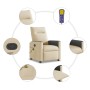 Sillón de masaje reclinable de tela crema by , Armchairs - Ref: Foro24-4104836, Price: 211,16 €, Discount: %