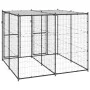 Perrera de exterior de acero con techo 4,84 m² by vidaXL, Dog kennels and fences - Ref: Foro24-3082249, Price: 387,94 €, Disc...