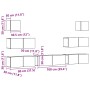 Mueble para TV de pared madera contrachapada artesanal 7 piezas von , TV-Möbel - Ref: Foro24-3329020, Preis: 291,76 €, Rabatt: %