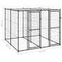 Perrera de exterior de acero con techo 4,84 m² by vidaXL, Dog kennels and fences - Ref: Foro24-3082249, Price: 387,94 €, Disc...