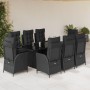 Set de comedor de jardín 9 pzas y cojines ratán sintético negro by , Garden sets - Ref: Foro24-3213116, Price: 1,00 €, Discou...