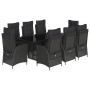 Set de comedor de jardín 9 pzas y cojines ratán sintético negro by , Garden sets - Ref: Foro24-3213116, Price: 1,00 €, Discou...