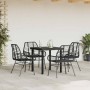 Juego de comedor jardín 5 piezas ratán sintético vidrio negro by , Garden sets - Ref: Foro24-3334535, Price: 309,40 €, Discou...
