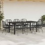 Juego de comedor jardín 9 piezas ratán polivinílico negro by , Garden sets - Ref: Foro24-3334540, Price: 640,88 €, Discount: %