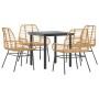 Juego de comedor jardín 5 piezas ratán sintético marrón by , Garden sets - Ref: Foro24-3334542, Price: 321,78 €, Discount: %