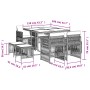Set comedor jardín 9 pzas y cojines ratán sintético gris by , Garden sets - Ref: Foro24-3210962, Price: 382,94 €, Discount: %