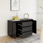 Sideboard mit 3 Schubladen aus schwarzem Sperrholz 120x41x75 cm von vidaXL, Sideboards - Ref: Foro24-809612, Preis: 145,67 €,...