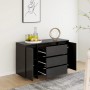 Sideboard with 3 drawers black plywood 120x41x75 cm by vidaXL, Sideboards - Ref: Foro24-809612, Price: 148,13 €, Discount: %