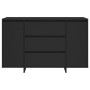 Sideboard with 3 drawers black plywood 120x41x75 cm by vidaXL, Sideboards - Ref: Foro24-809612, Price: 148,13 €, Discount: %