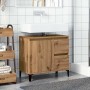 Armario lavabo baño madera ingeniería roble artisan 65x33x60 cm by , bathroom vanities - Ref: Foro24-857124, Price: 86,76 €, ...