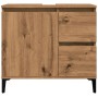 Armario lavabo baño madera ingeniería roble artisan 65x33x60 cm by , bathroom vanities - Ref: Foro24-857124, Price: 86,76 €, ...